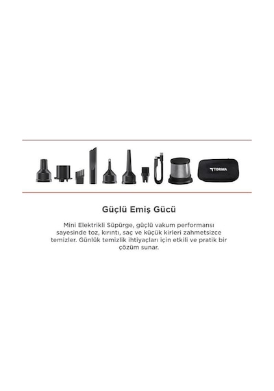 Torima LT102 22.000 PA Güçlü Emiş Usb-c Şarjlı Araç İçi El Süpürgesi (İthalatçı Garanti)