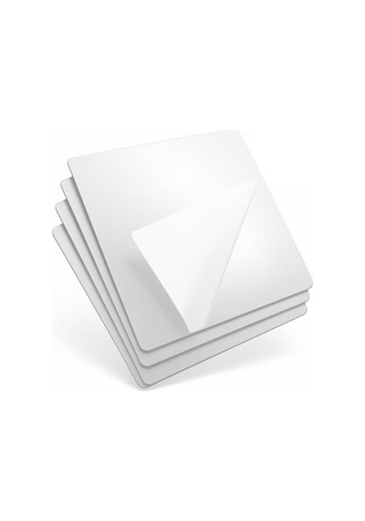 Kendinden Yapışkanlı Pleksi Ayna Levha, Kırılmaz Akrilik, 5x5 Cm Açık Gri