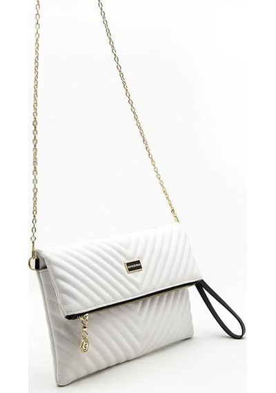 Silver Polo Sp1134 Kadın Portföy & Clutch Kapitone V Beyaz-beyaz