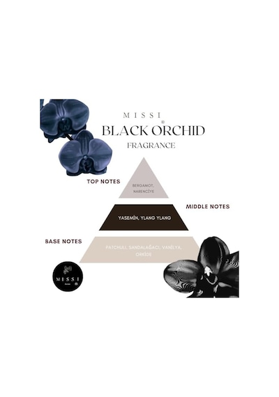 Missi Gri Orkide Taşlı Black Orchid Araba/araç Kokusu 20 Ml Esans İle Birlikte