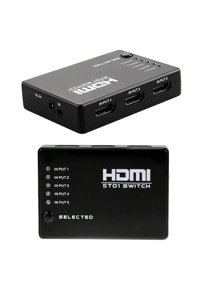 Cr54 5 Girişli 1 Çıkışlı 4k Ultra Hd Uzaktan Kumandalı Hdmı Switch Çoğaltıcı Otomatik Geçişli Çoklu Hdmı Dağıtıcı