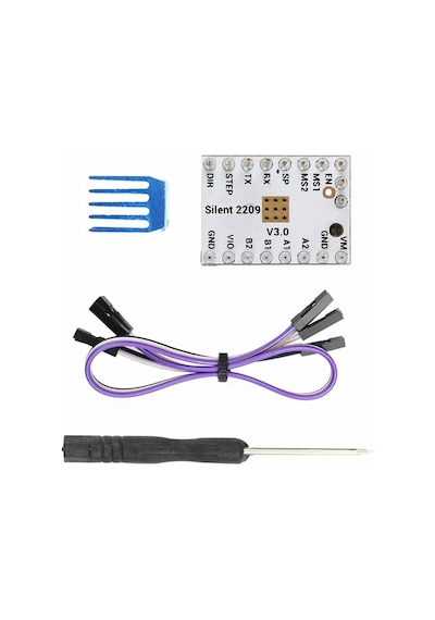 Mks Trinamic Tmc2209 V2.0 Step Motor Sürücü Soğutuculu Makerbase 1/256 Step 1.7a Cnc 3d Yazıcı Dvm.101.226