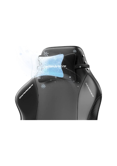 Drifting Seri Soğutucu Jel Köpük Başlığı,basınç Hafifletici Bel Desteği, 3d Ergonomik Kol Dayama Oyu Siyah