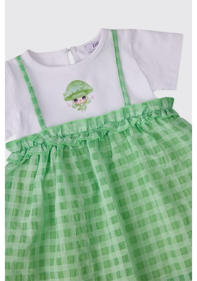Panço Kız Bebek Yeşil Elbise 2611gb26084