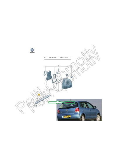 Polo İlave (Ek) Fren Lambası 3.Stop (2002 - 2010)  6Q6945097