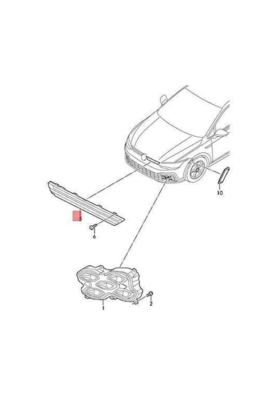 Volkswagen Golf 8 2020 Yılında Çıkan Kasa Panjur Farı Sağ Oem No: 5h0941654f