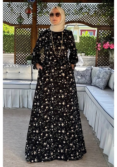Rabia Şamlı Bihter Siyah Elbise Normal