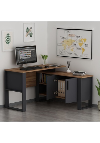 Ares Çalışma Masası Ofis Masası Bilgisayar Masası Ceviz - Antrasit Antrasit - Ceviz Ares Çalışma Masası Ofis Masası Bilgisayar Masası Ceviz - Antrasit Antrasit - Ceviz