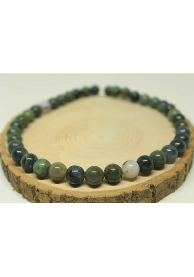 Akik Taşı Dizi 10mm 23600 Alacalı Siyah