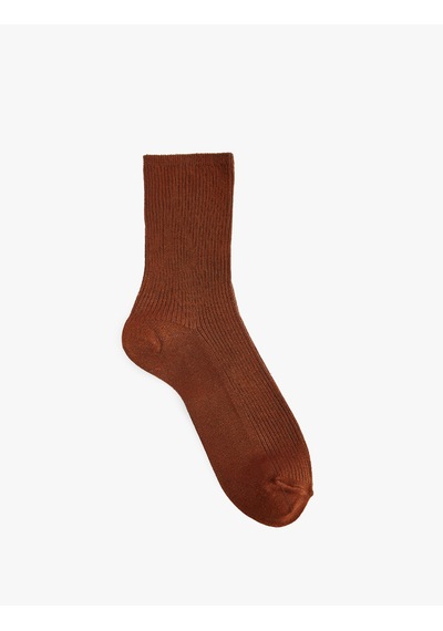 Koton Viskon Soket Bambu Çorap Kiremit 6sak80518aa Terracotta