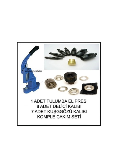 Tulumba El Presi Kuş Gözü Delme ve Çakım Komple Set