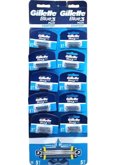 Gillette Blue3 Comfort Tıraş Bıçağı Kartela 10'lu