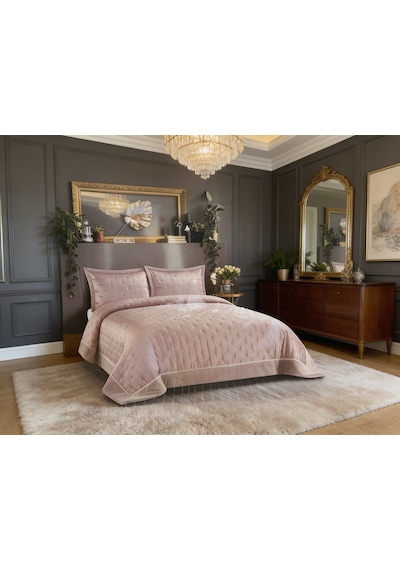 Kapreo Home Flame Sephora Premium Yatak Örtüsü Seti 240 X 260 Toprak Rengi