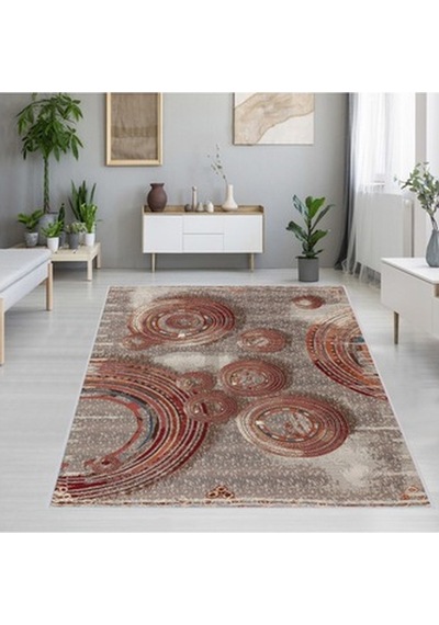 Rovigo Home Dijital Baskı Kaymaz Taban Salon Halısı Rvg1253 Çok Renkli