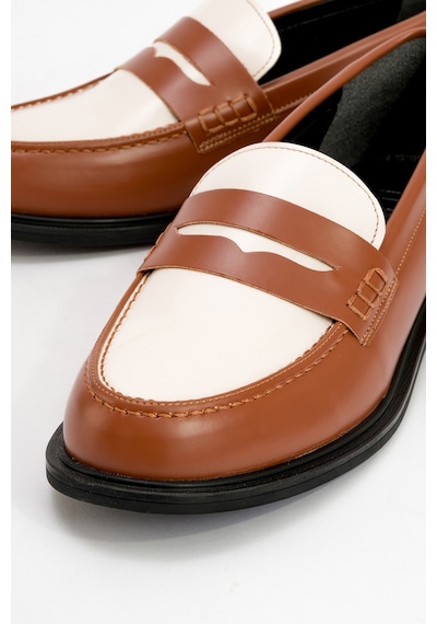 Luvishoes Luvi Shoes Choos Taba Krem Kadın Loafer Ayakkabı Çok Renkli - Taba