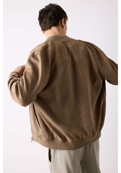 DeFacto Slim Fit Süet Bomber Mont Ceket Dar Kesim Kolej Yaka Fermuarlı Çift Cepli Mevsimlik Baharlık Hafif A3866AX25SPBN297 DeFacto Slim Fit Süet Bomber Mont Ceket Dar Kesim Kolej Yaka Fermuarlı Çift Cepli Mevsimlik Baharlık Hafif A3866AX25SPBN297