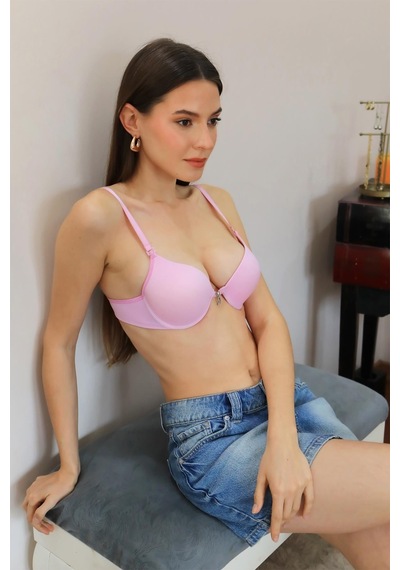Akbeniz Kadın Destekli Balenli Sütyen 4932 Pembe
