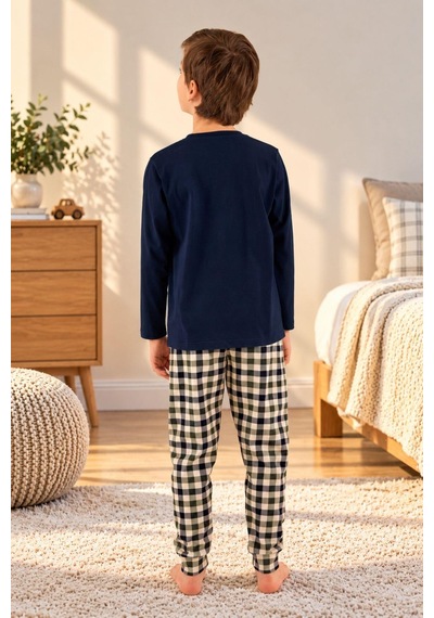 Arnetta Erkek Çocuk Premium Pamuklu Kışlık Regular Fit Uzun Kollu Pijama Takım Lacivert Arnetta Erkek Çocuk Premium Pamuklu Kışlık Regular Fit Uzun Kollu Pijama Takım Lacivert