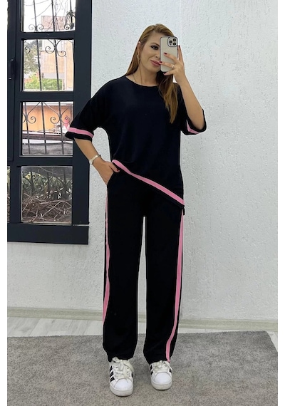 Çınar Boutique Şerit Garnili İkili Takım-pembe - M Pembe Pembe