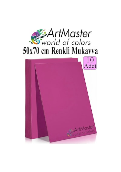 Pembe Renkli Mukavva 50x70 Cm 10 Adet 1 Paket Renkli Sert Karton 1.0 Mm Anasınıfı Hobi Etkinlik Okul Öncesi Elişi