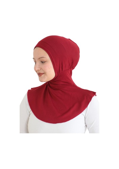 Modish Group Kadın Boyunluklu Hijab Tesettür Pratik Spor Bone - Sarı Bordo