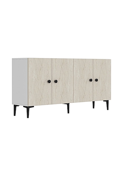 Ka1818bt Pella Konsol Ve Tv Sehpası Beyaz-traverten 180cm Beyaz - Traverten