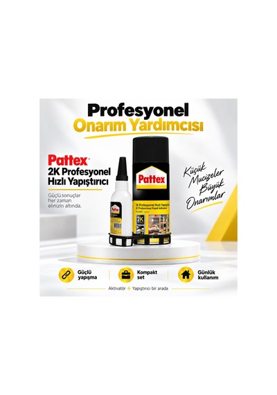 2k Profesyonel Hızlı Yapıştırıcı Ve Aktivatör 200 Ml Seti
