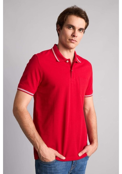 Defacto Regular Fıt Polo Yaka Kısa Kollu Polo Tişört I3005ax26sprd62 Kırmızı-rd62