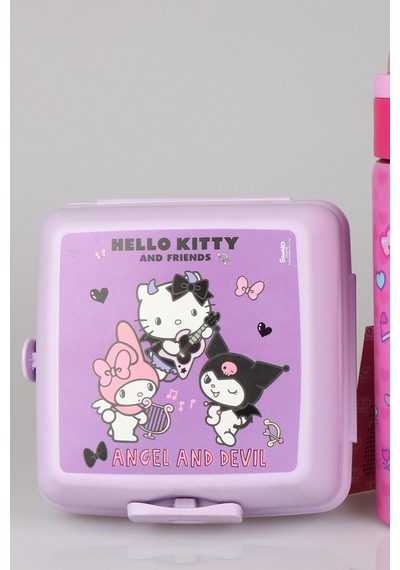 X Dekomus Lisanslı My Melody Sweet Berry Collection 600 Ml Çelik Matara Ve Beslenme Kabı Seti Altın