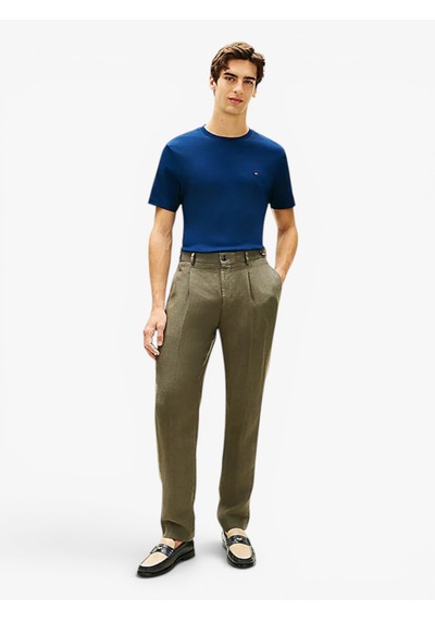 Tommy Hilfiger Lıght Interlock Tee Erkek Mavi T-shirt - Mw0mw37508