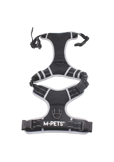 M-pets Hıkıng Reflektörlü Soft Sırt Tasması Black Xl