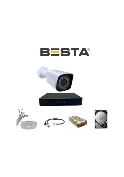5mp Lens 2mp 1080p 1 Kameralı Ahd Güvenlik Seti 250 Gb Harddisk Dahil