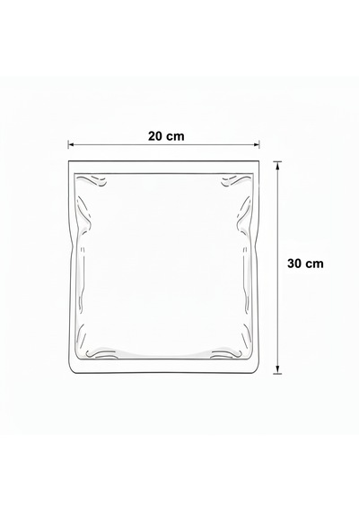 Ultra Vakum Gıda Saklama Torbası Dayanıklı, Derin Dondurucu Uyumlu 20x30 Cm 100 Adet