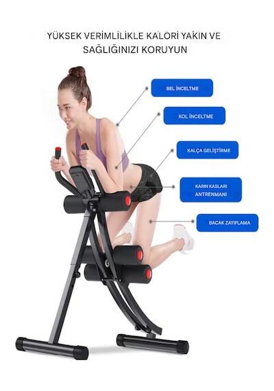R-mek1 Karın Egzersiz Aleti Ekipmanları Spor Ev Karın Abs Egzersiz Makinesi Egzersiz Mekik Aleti Lcd Ekranlı