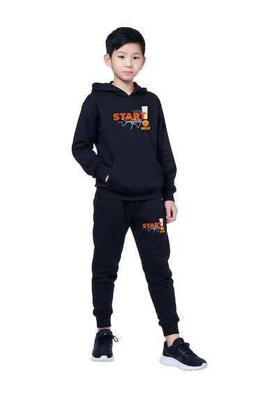 Panios Kids Kanguru Cepli Kapüşonlu Start Baskılı Erkek Çocuk Eşofman Takımı Siyah Panios Kids Kanguru Cepli Kapüşonlu Start Baskılı Erkek Çocuk Eşofman Takımı Siyah