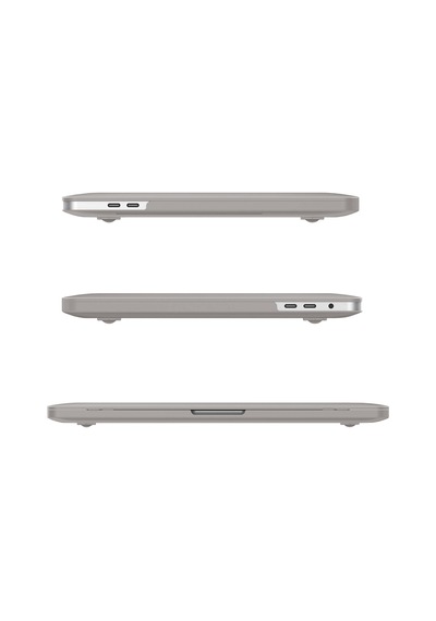 Blogy Apple Uyumlu MacBook Pro 16.2 İnç Crystal Fit Kılıf Gri