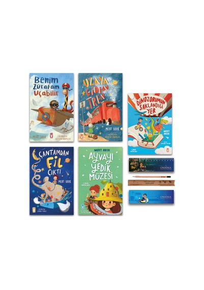 Timaş Çocuk Dinozorumun Saklandığı Yer - Benim Zürafam Uçabilir - Uzaya Giden Tren Set 5 Kitap