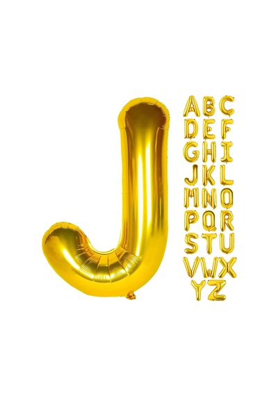 J Harf Gold Folyo Balon16 İnç 36 cm
