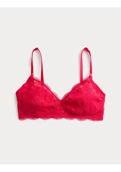 Marks & Spencer Jasmine Dantel Detaylı Sütyen T33000788 Kırmızı