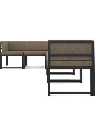 Wood House Parla 6'lı Köşe Koltuk Takımı Kahve Mutfak,bahçe,balkon,oturma Odası