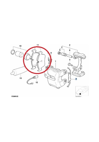 Bmw 3 Serisi Ön Fren Balatası Yan Sanayi E46.e36.z3.z4 -34116761