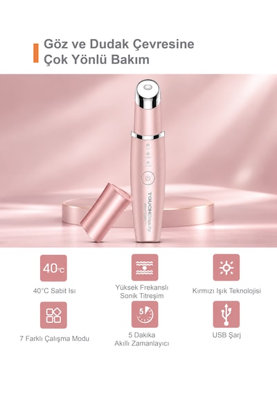 Touchbeauty Tb1980k Çok Fonksiyonlu Göz Çevresi Bakım Cihazı / Isı, Sonik Titreşim Ve Işık