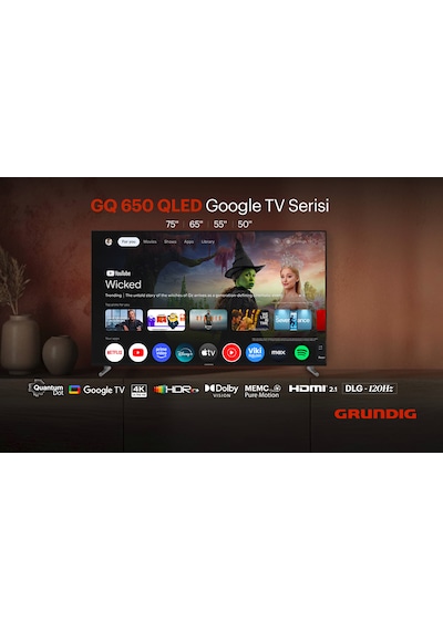Grundig 75GQ650 75" 4K UHD Google QLED TV