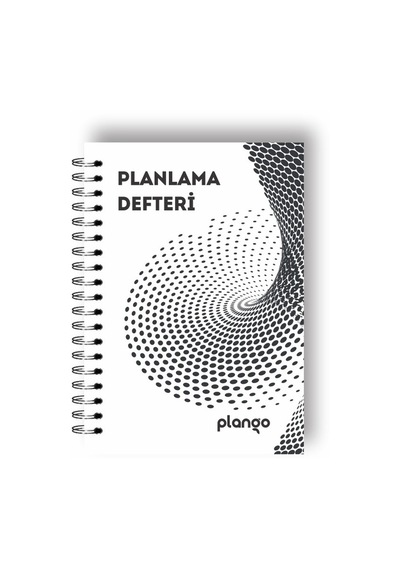 Plango Siyah Girdap Günlük Planlayıcı Defter - Daily Planner