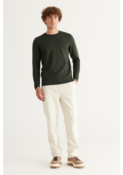 AC&Co / Altınyıldız Classics Erkek Bej Standart Fit Normal Kesim Pamuklu Pantolon Bej