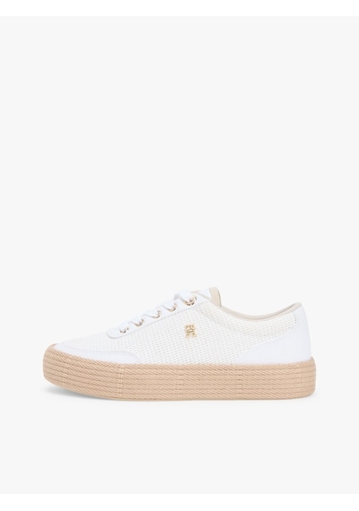 Tommy Hilfiger Th Foxıng Platform Rope Kadın Beyaz Sneakers - Fw0fw09173