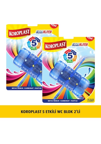 Koroplast 5 Etkili Wc Blok 2'li 2 x 50 G