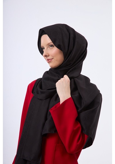 Mirsoy Scarf Mir Modern Desen Şal Siyah