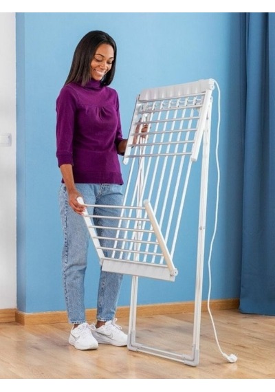 Innovagoods Katlanan Elektrikli Kurutma Rafı 20 Çubuk 230w 15kg Kapasite 112cm Beyaz