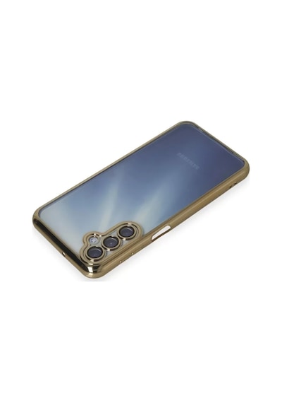 Newface Samsung Galaxy A25 5g Kılıf Razer Lensli Silikon - Gold Altın